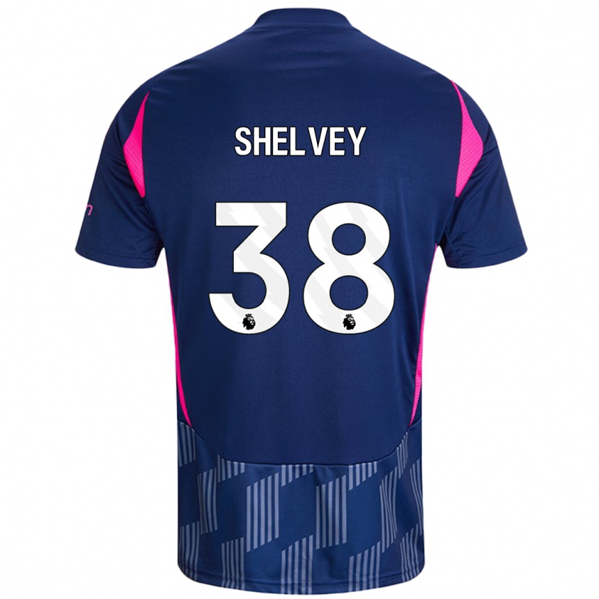 Kids Football George Shelvey #38 Royal Blue Pink Away Jersey 2024/25 T-Shirt Uk