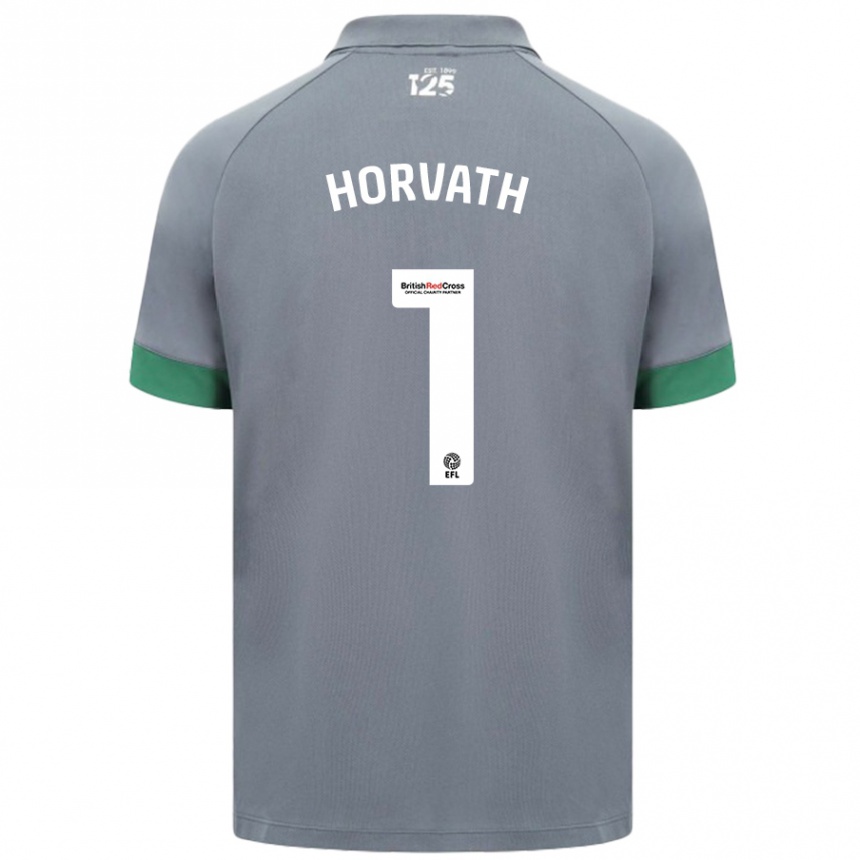 Kids Football Ethan Horvath #1 Dark Gray Away Jersey 2024/25 T-Shirt Uk