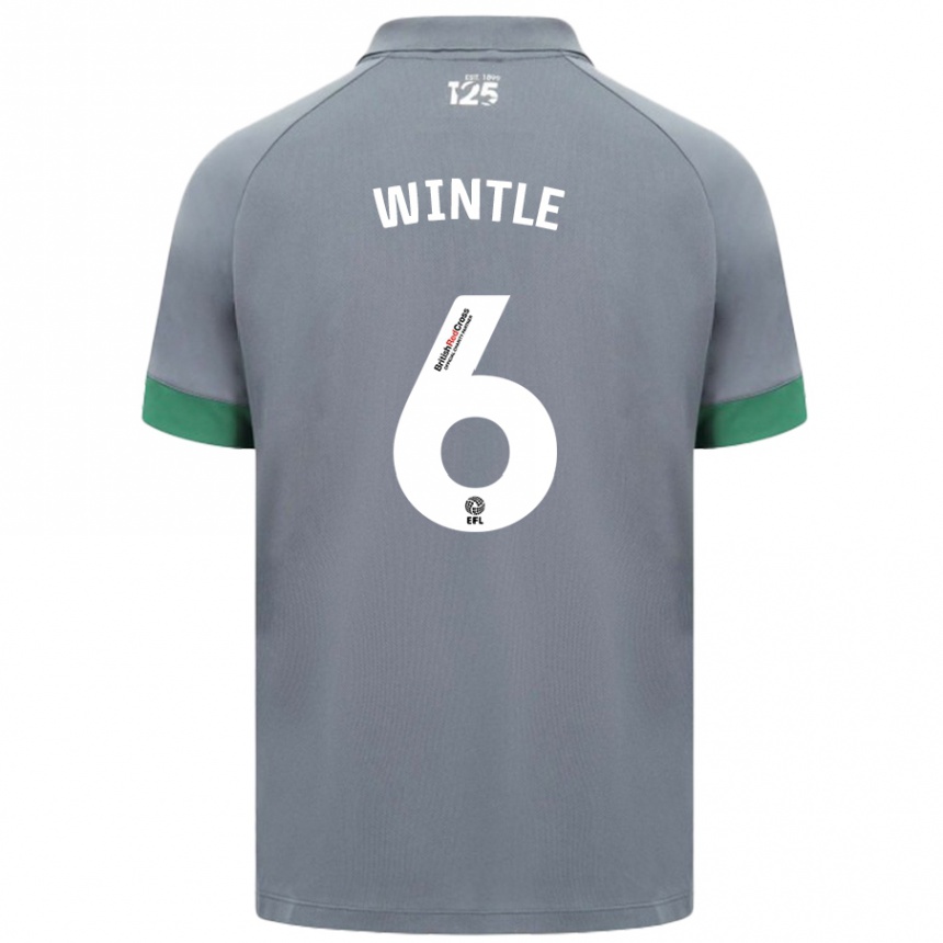 Kids Football Ryan Wintle #6 Dark Gray Away Jersey 2024/25 T-Shirt Uk