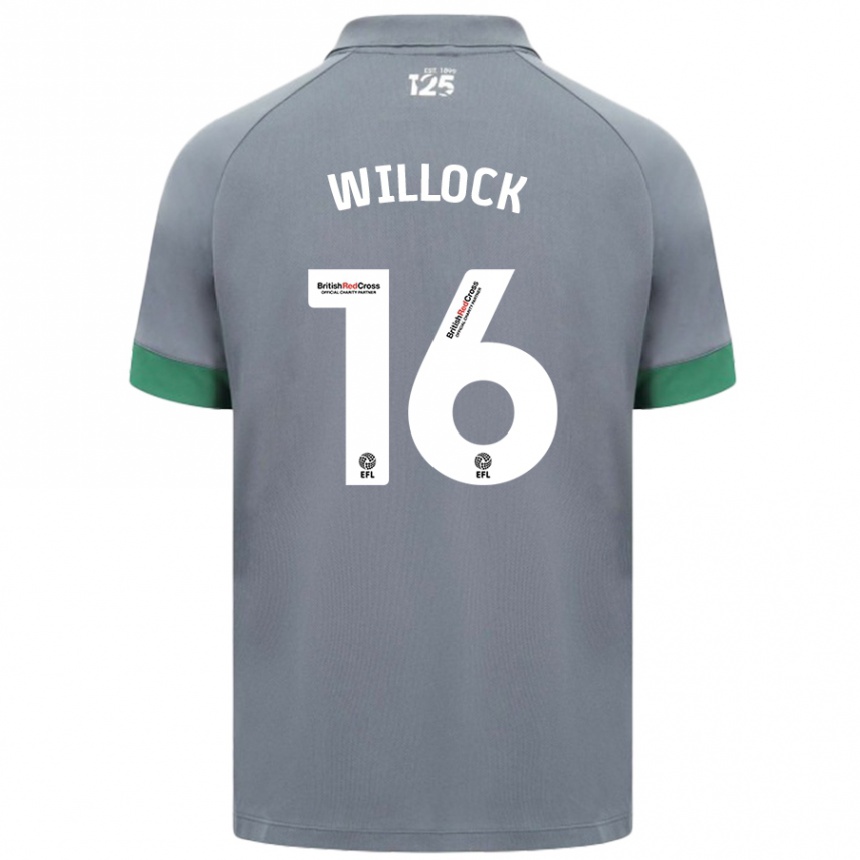 Kids Football Chris Willock #16 Dark Gray Away Jersey 2024/25 T-Shirt Uk