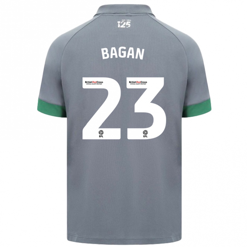 Kids Football Joel Bagan #23 Dark Gray Away Jersey 2024/25 T-Shirt Uk