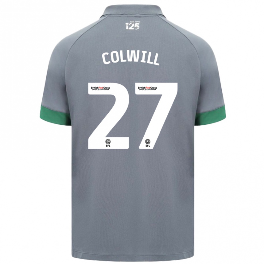 Kids Football Rubin Colwill #27 Dark Gray Away Jersey 2024/25 T-Shirt Uk