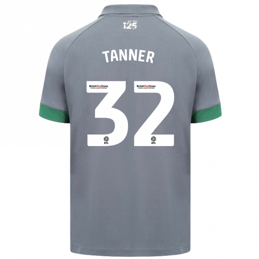 Kids Football Ollie Tanner #32 Dark Gray Away Jersey 2024/25 T-Shirt Uk