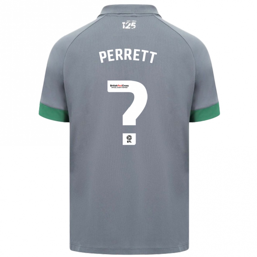 Kids Football Troy Perrett #0 Dark Gray Away Jersey 2024/25 T-Shirt Uk