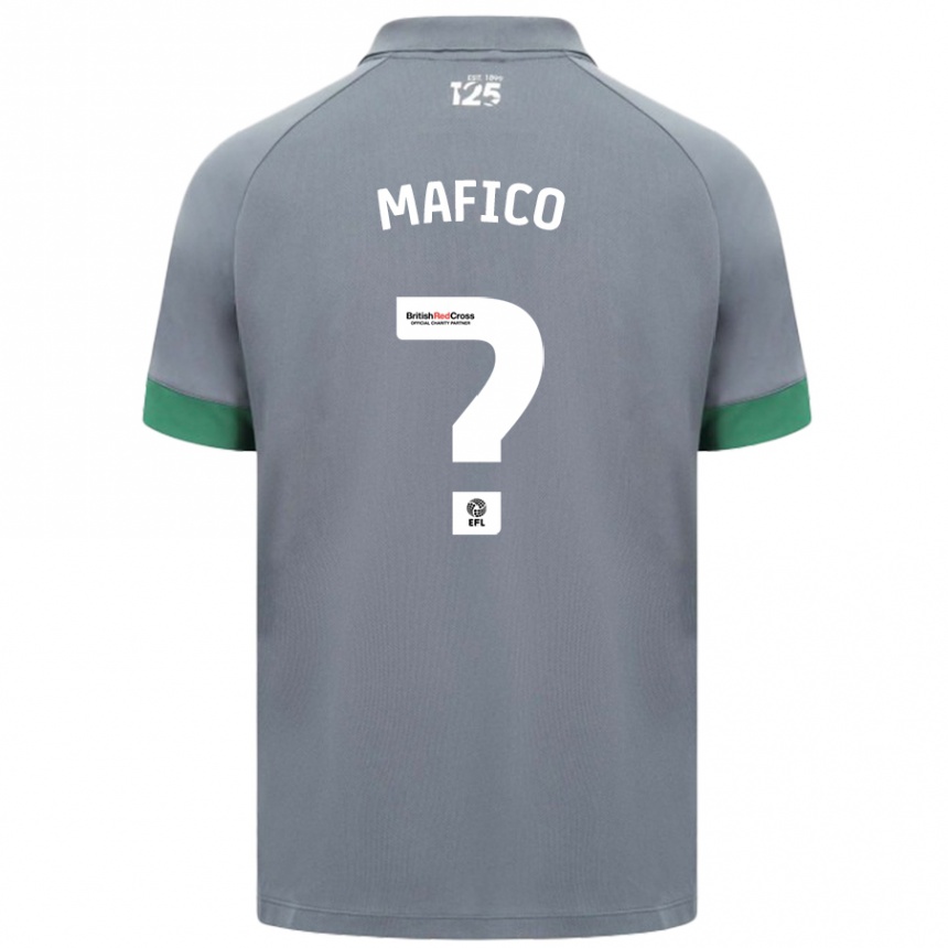 Kids Football Dakarai Mafico #0 Dark Gray Away Jersey 2024/25 T-Shirt Uk