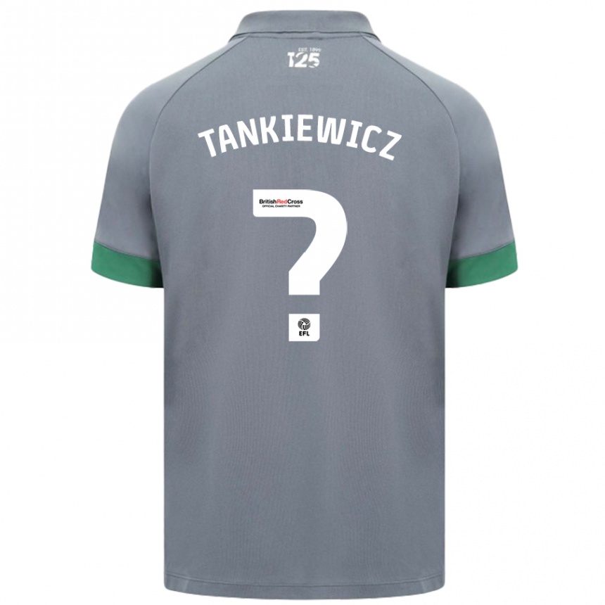 Kids Football Rob Tankiewicz #0 Dark Gray Away Jersey 2024/25 T-Shirt Uk