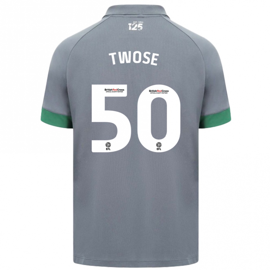 Kids Football Cody Twose #50 Dark Gray Away Jersey 2024/25 T-Shirt Uk