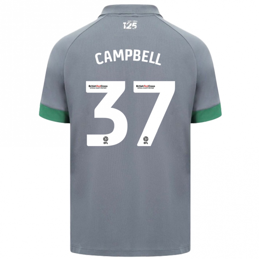 Kids Football Vontae Daley-Campbell #37 Dark Gray Away Jersey 2024/25 T-Shirt Uk