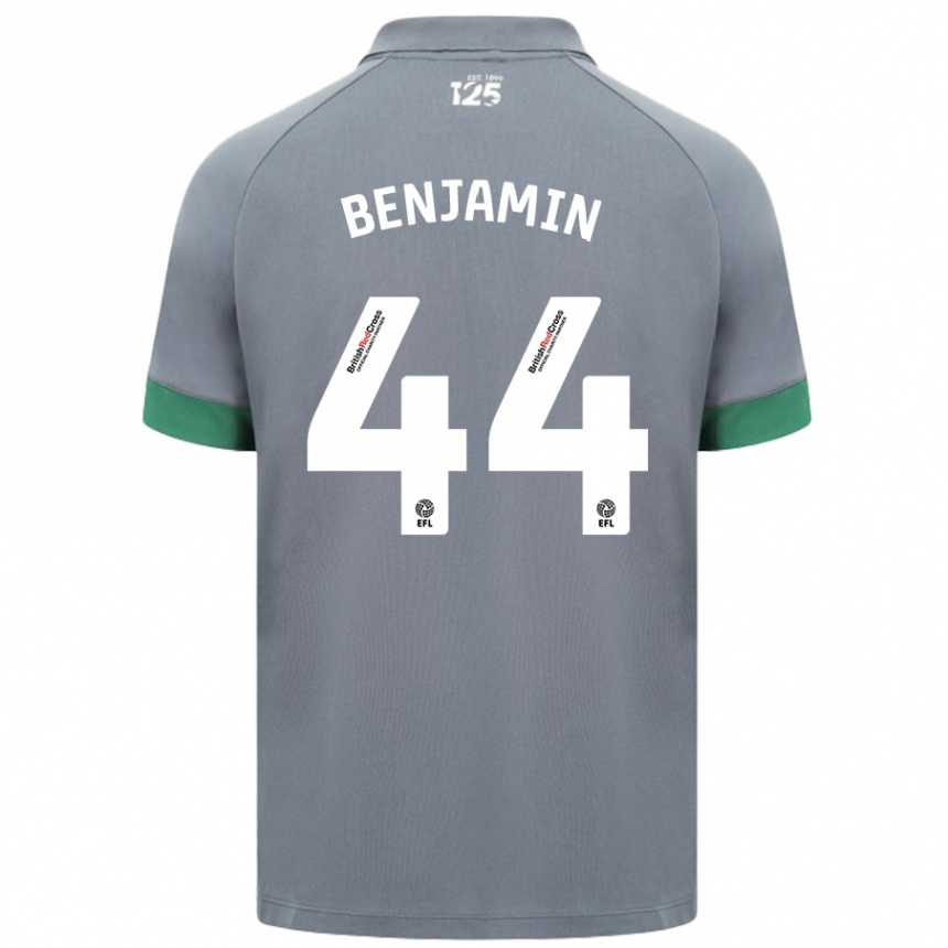 Kids Football Xavier Benjamin #44 Dark Gray Away Jersey 2024/25 T-Shirt Uk