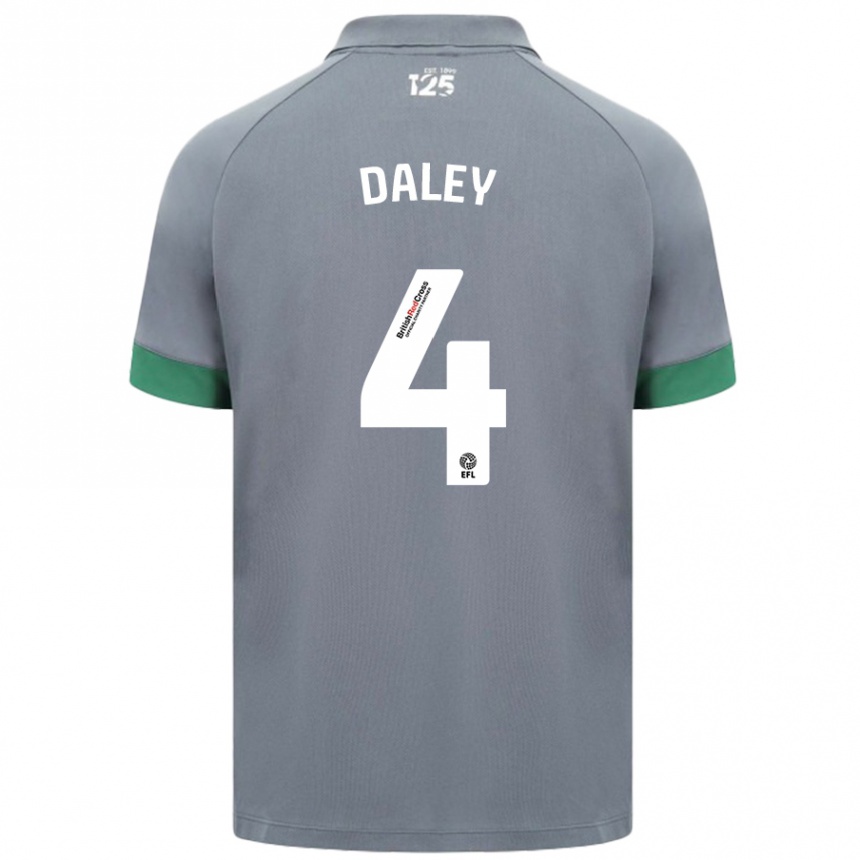 Kids Football Hannah Daley #4 Dark Gray Away Jersey 2024/25 T-Shirt Uk