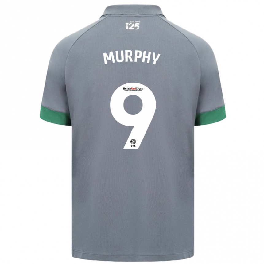 Kids Football Alana Murphy #9 Dark Gray Away Jersey 2024/25 T-Shirt Uk