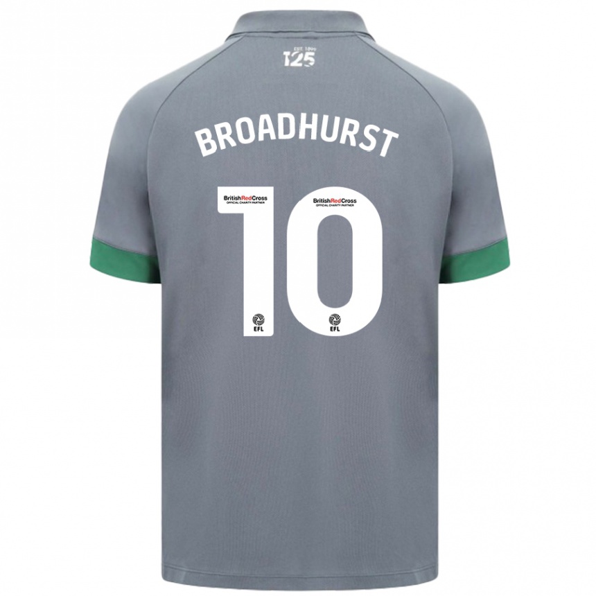 Kids Football Danielle Broadhurst #10 Dark Gray Away Jersey 2024/25 T-Shirt Uk