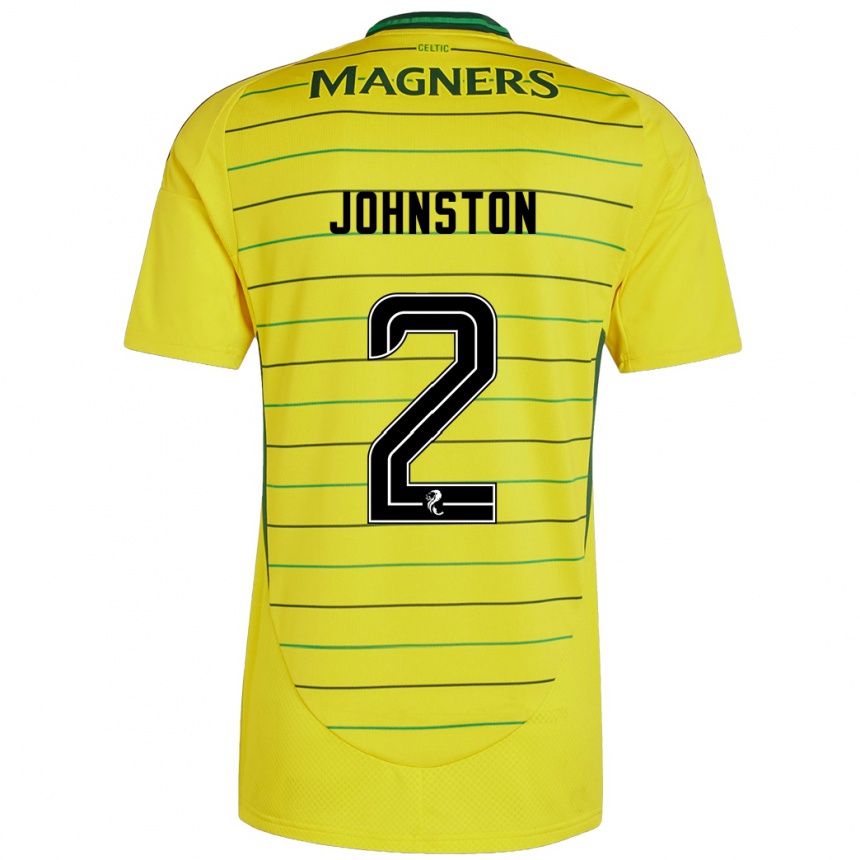 Kids Football Alistair Johnston #2 Yellow Away Jersey 2024/25 T-Shirt Uk