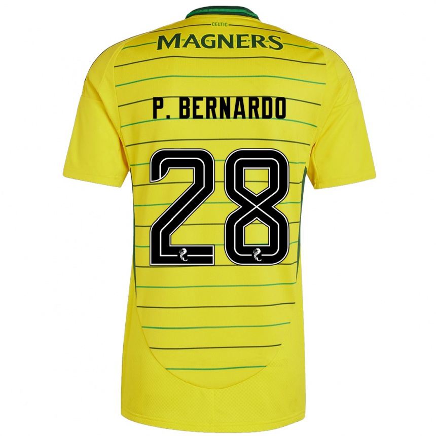 Kids Football Paulo Bernardo #28 Yellow Away Jersey 2024/25 T-Shirt Uk