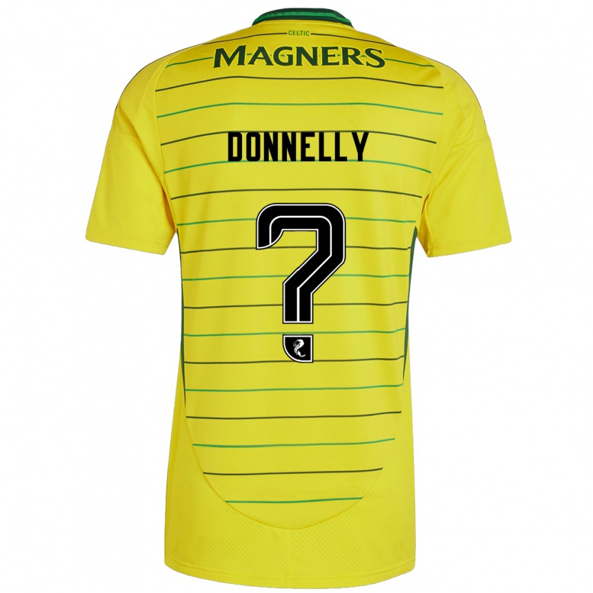 Kids Football Jacob Donnelly #0 Yellow Away Jersey 2024/25 T-Shirt Uk