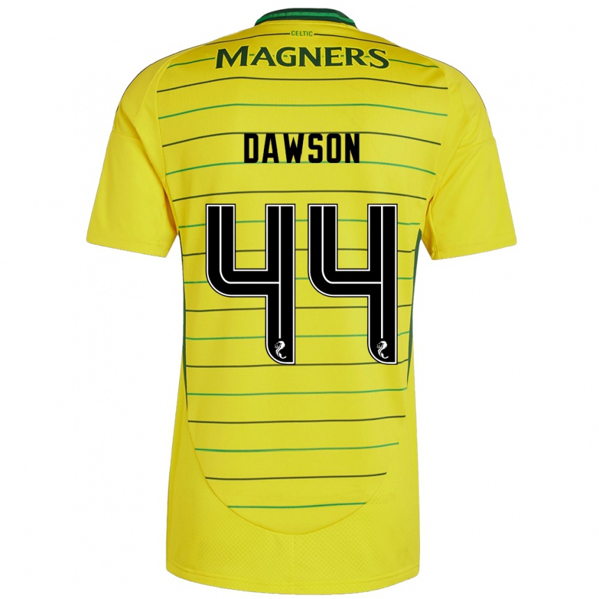 Kids Football Joey Dawson #44 Yellow Away Jersey 2024/25 T-Shirt Uk