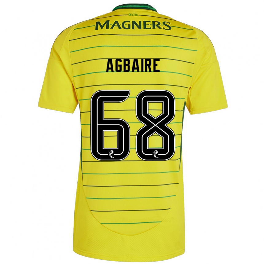 Kids Football Lenny Agbaire #68 Yellow Away Jersey 2024/25 T-Shirt Uk