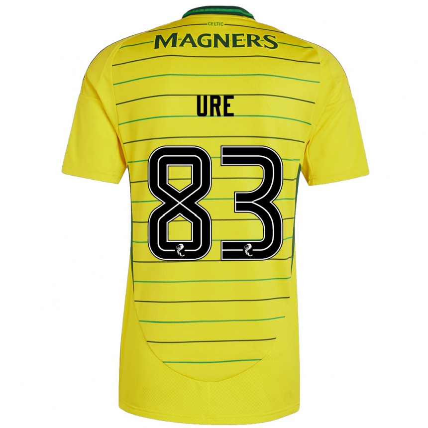 Kids Football Kyle Ure #83 Yellow Away Jersey 2024/25 T-Shirt Uk