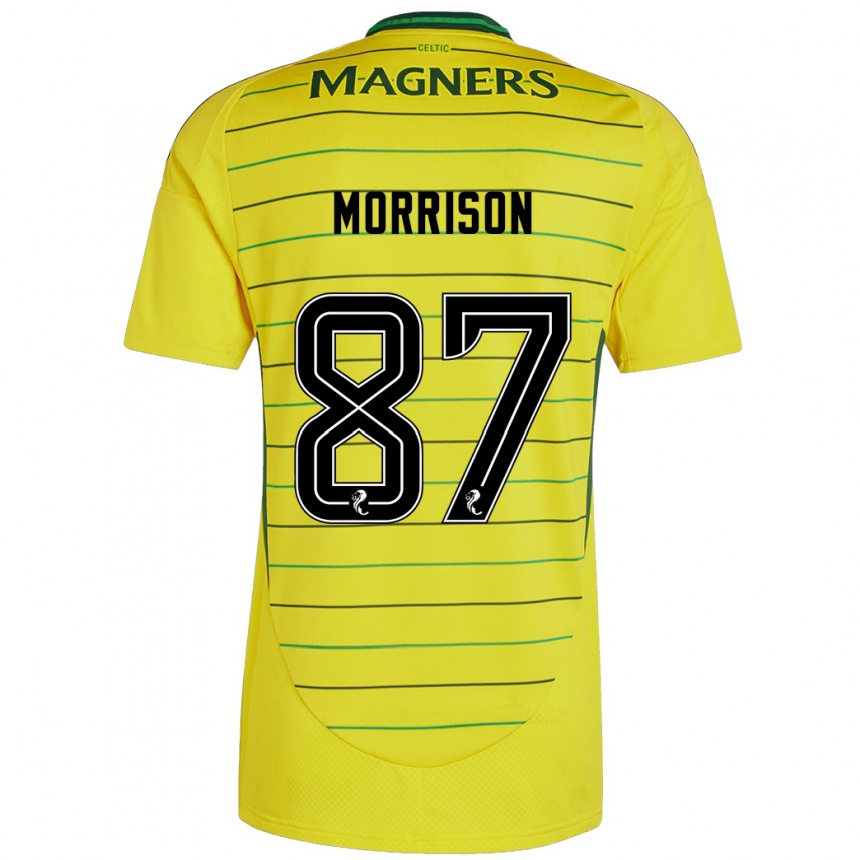 Kids Football Joe Morrison #87 Yellow Away Jersey 2024/25 T-Shirt Uk