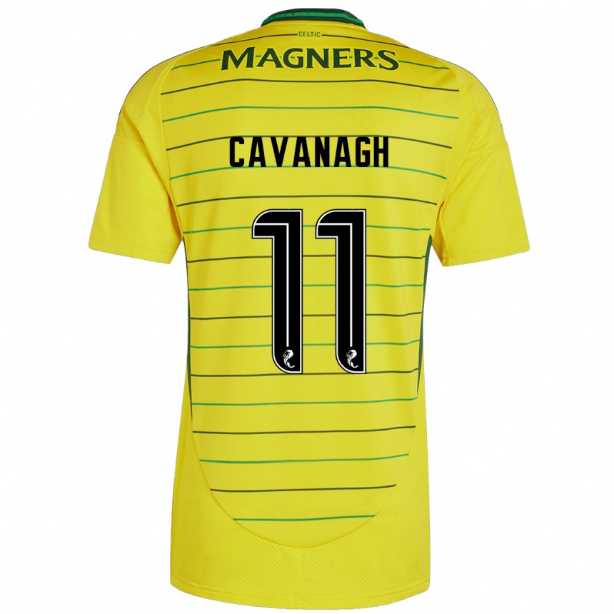 Kids Football Colette Cavanagh #11 Yellow Away Jersey 2024/25 T-Shirt Uk