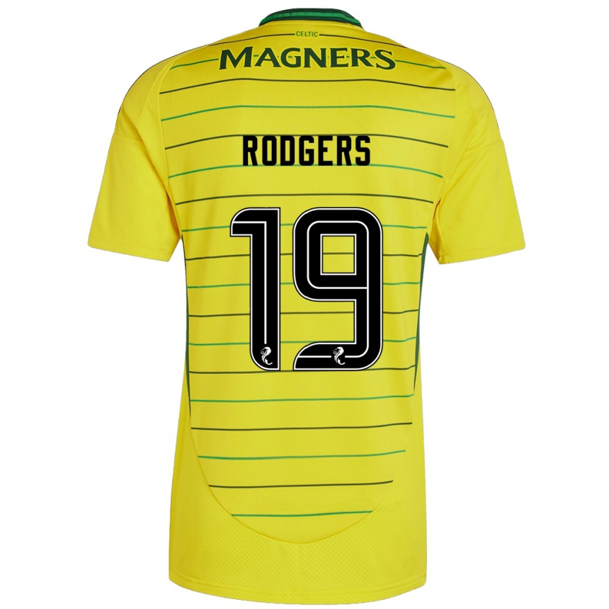 Kids Football Lisa Rodgers #19 Yellow Away Jersey 2024/25 T-Shirt Uk