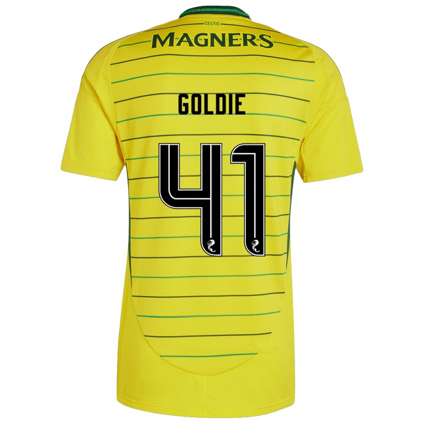 Kids Football Clare Goldie #41 Yellow Away Jersey 2024/25 T-Shirt Uk