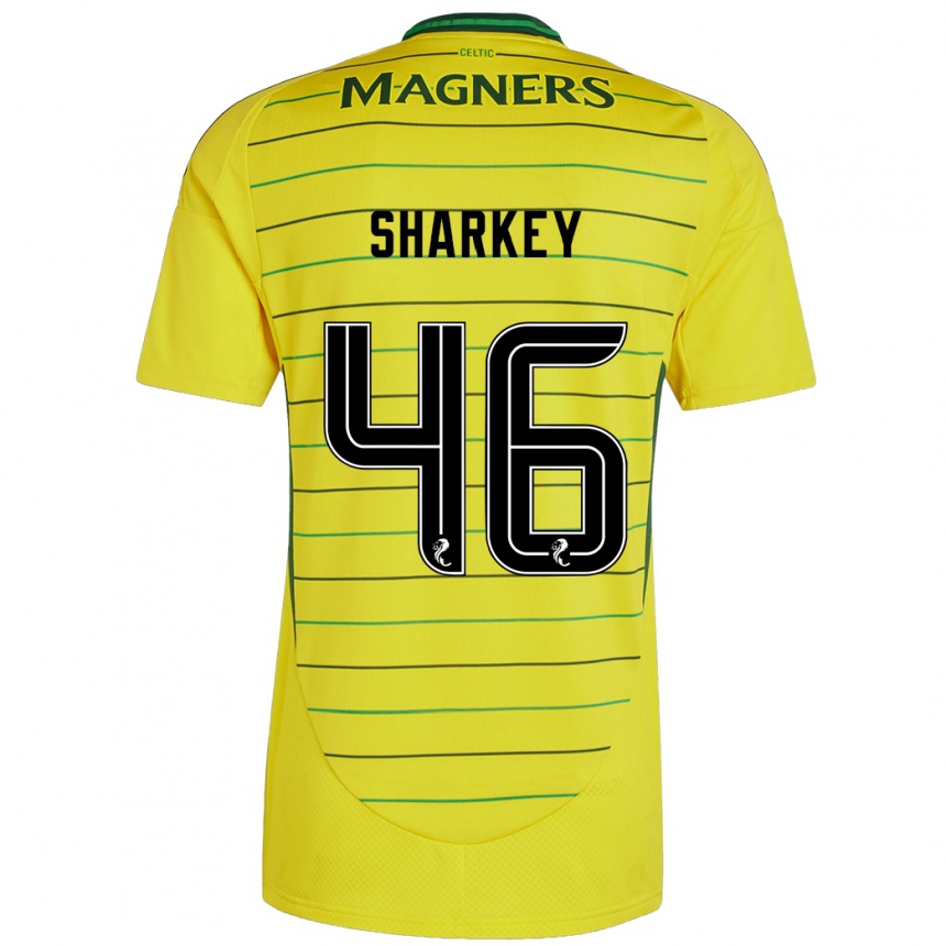 Kids Football Amy Sharkey #46 Yellow Away Jersey 2024/25 T-Shirt Uk