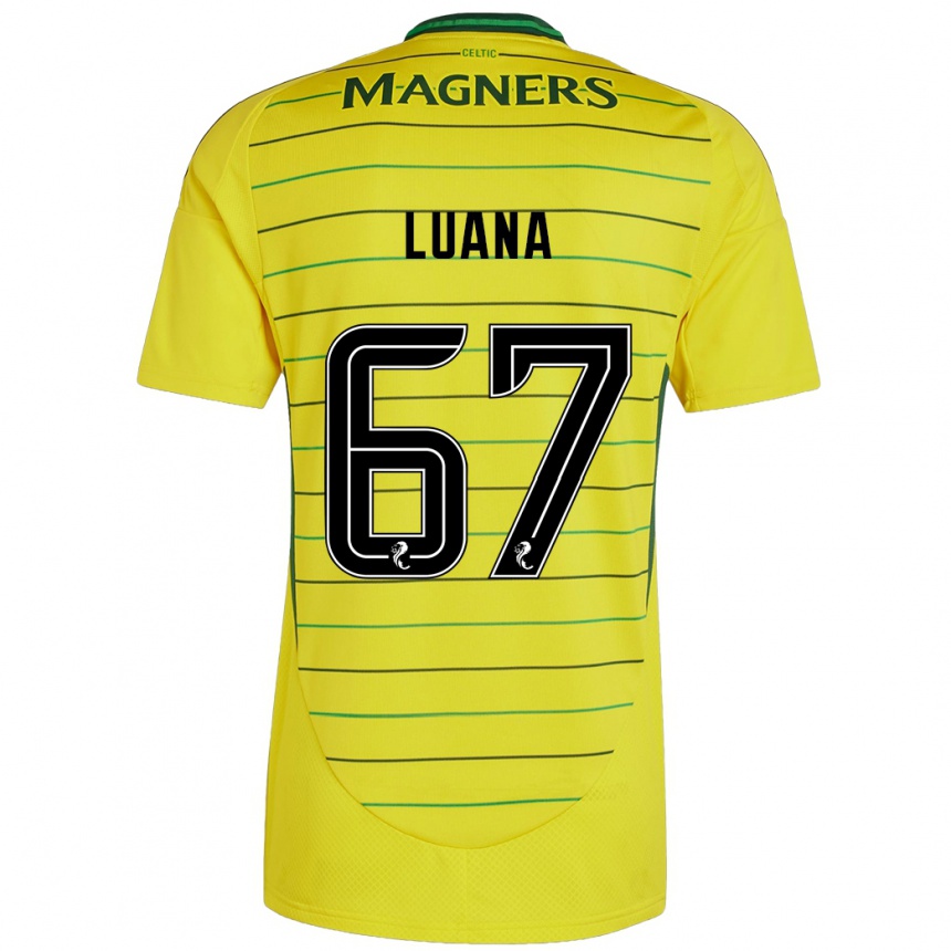 Kids Football Luana Muñoz #67 Yellow Away Jersey 2024/25 T-Shirt Uk