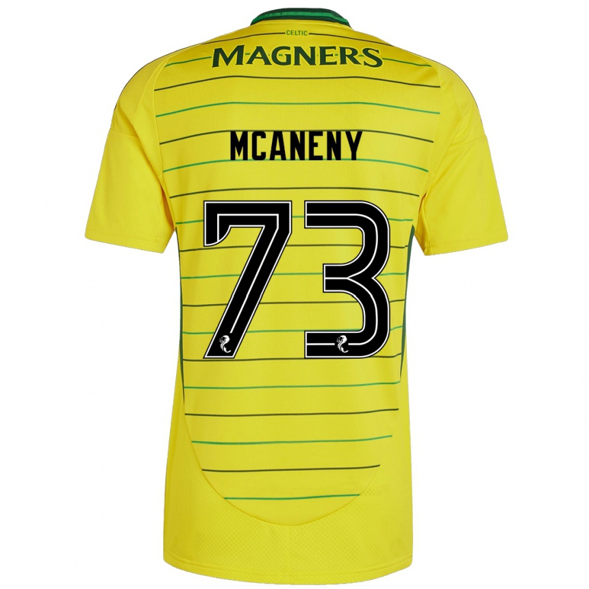 Kids Football Maria Mcaneny #73 Yellow Away Jersey 2024/25 T-Shirt Uk