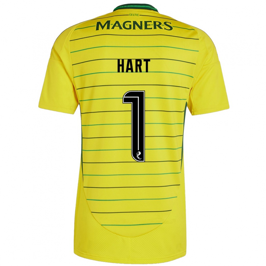 Kids Football Joe Hart #1 Yellow Away Jersey 2024/25 T-Shirt Uk