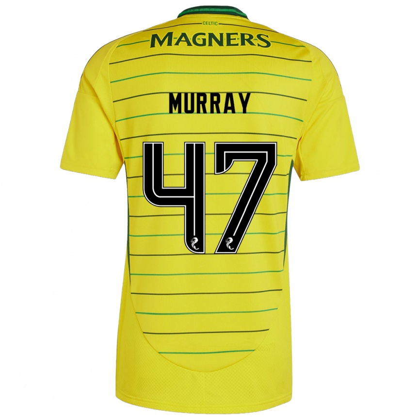 Kids Football Dane Murray #47 Yellow Away Jersey 2024/25 T-Shirt Uk