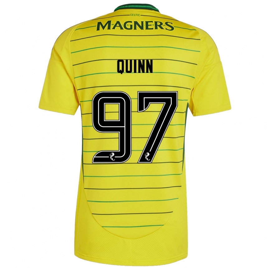 Kids Football Ben Quinn #97 Yellow Away Jersey 2024/25 T-Shirt Uk