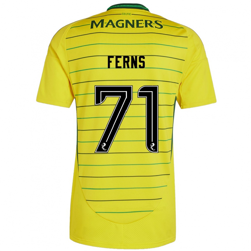 Kids Football Abbie Ferns #71 Yellow Away Jersey 2024/25 T-Shirt Uk