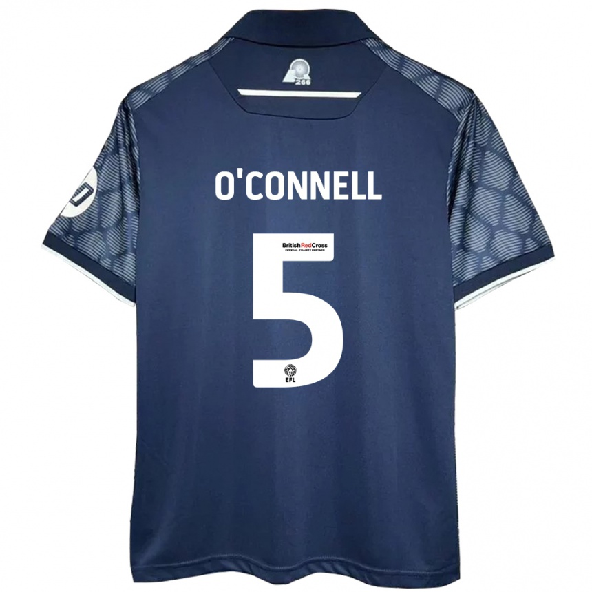 Kids Football Eoghan O'connell #5 Black Away Jersey 2024/25 T-Shirt Uk