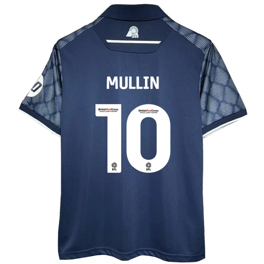 Kids Football Paul Mullin #10 Black Away Jersey 2024/25 T-Shirt Uk