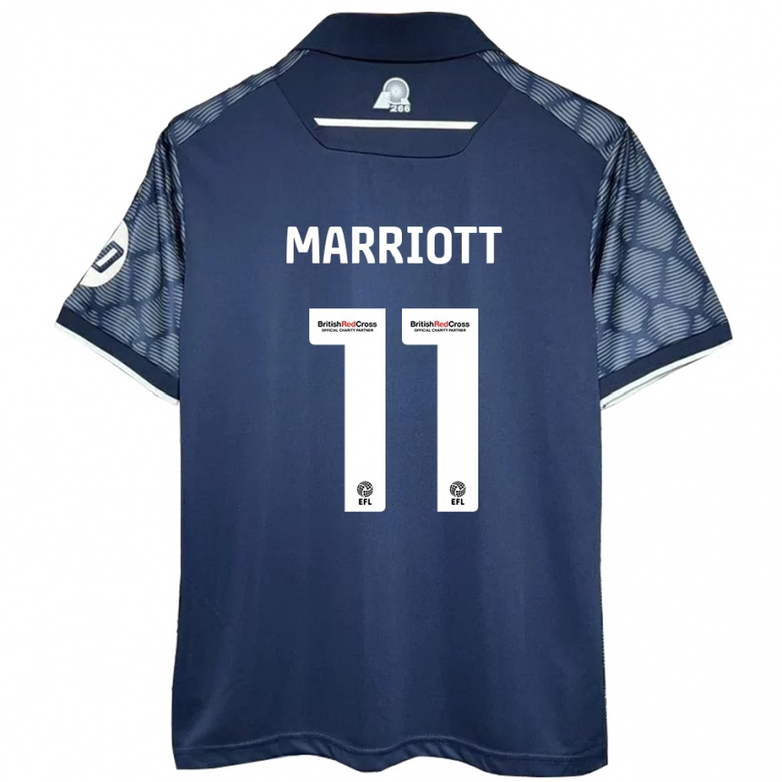 Kids Football Jack Marriott #11 Black Away Jersey 2024/25 T-Shirt Uk