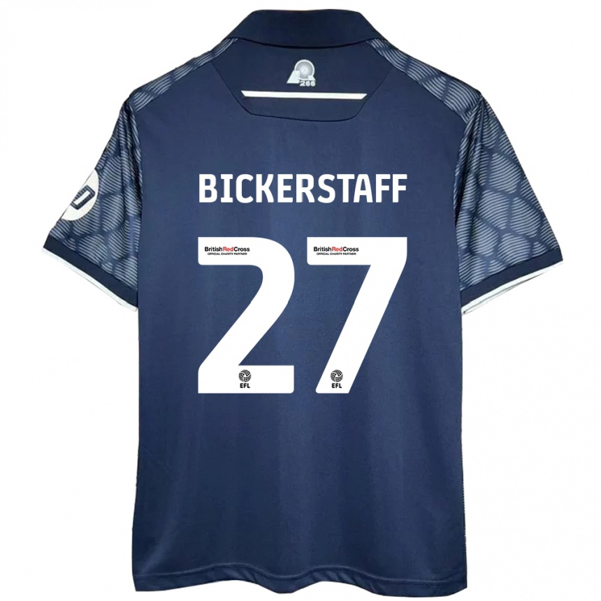 Kids Football Jake Bickerstaff #27 Black Away Jersey 2024/25 T-Shirt Uk