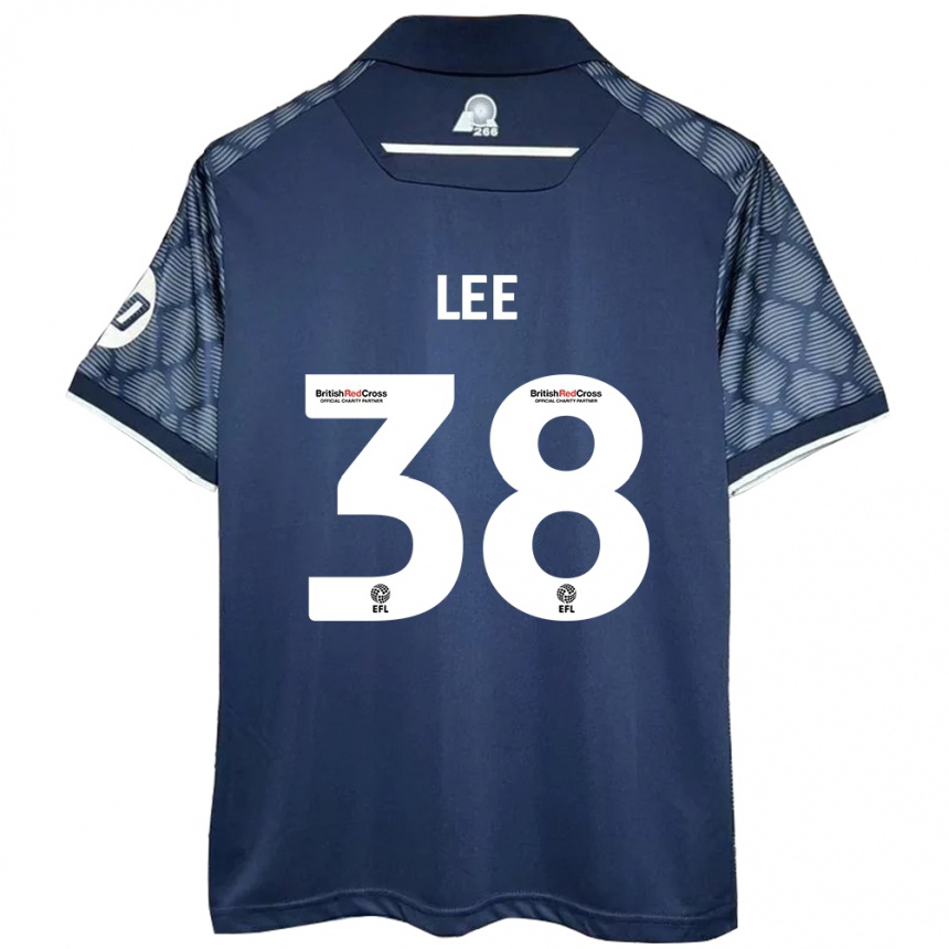 Kids Football Elliot Lee #38 Black Away Jersey 2024/25 T-Shirt Uk