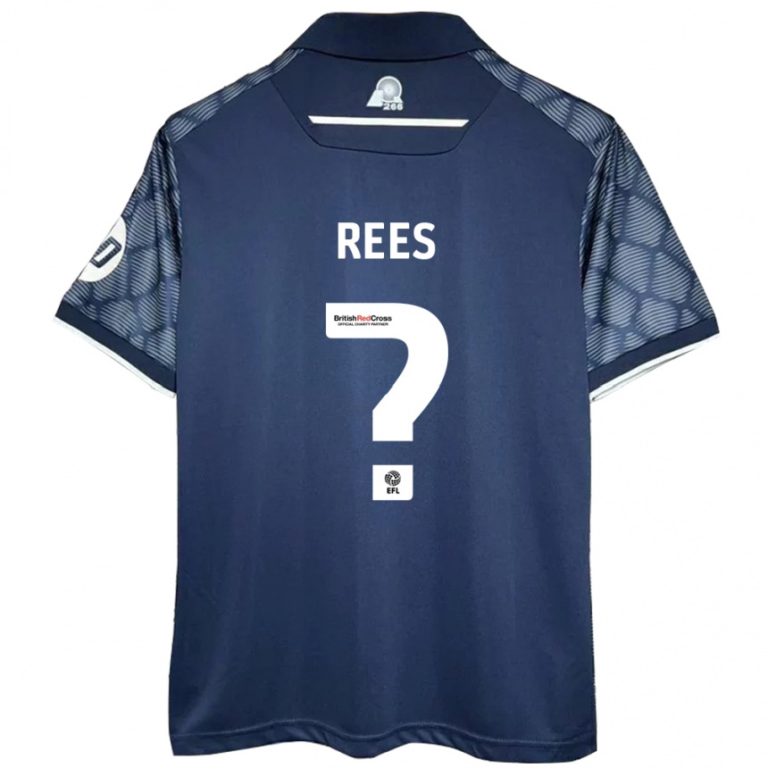 Kids Football Joe Rees #0 Black Away Jersey 2024/25 T-Shirt Uk