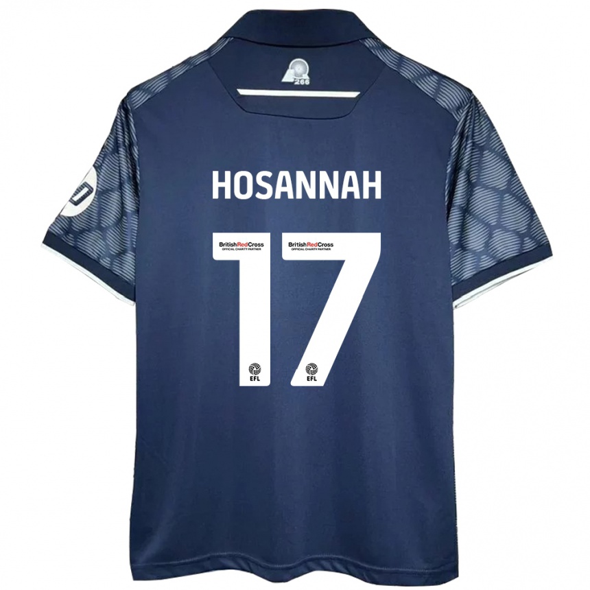 Kids Football Bryce Hosannah #17 Black Away Jersey 2024/25 T-Shirt Uk