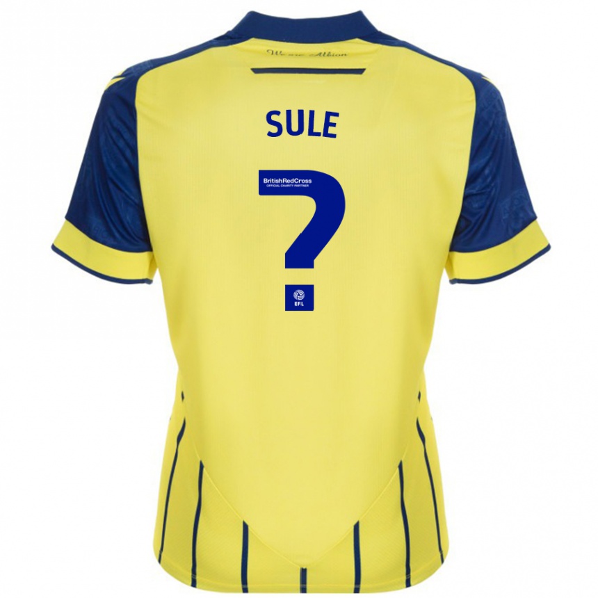 Kids Football Eseosa Sule #0 Yellow Blue Away Jersey 2024/25 T-Shirt Uk