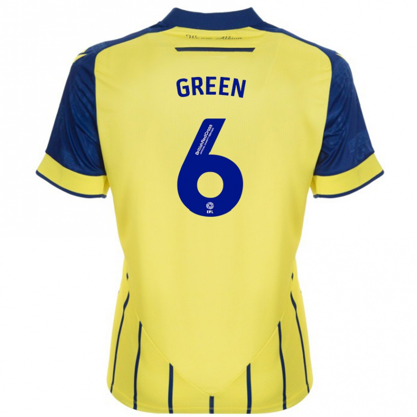 Kids Football Isabel Green #6 Yellow Blue Away Jersey 2024/25 T-Shirt Uk