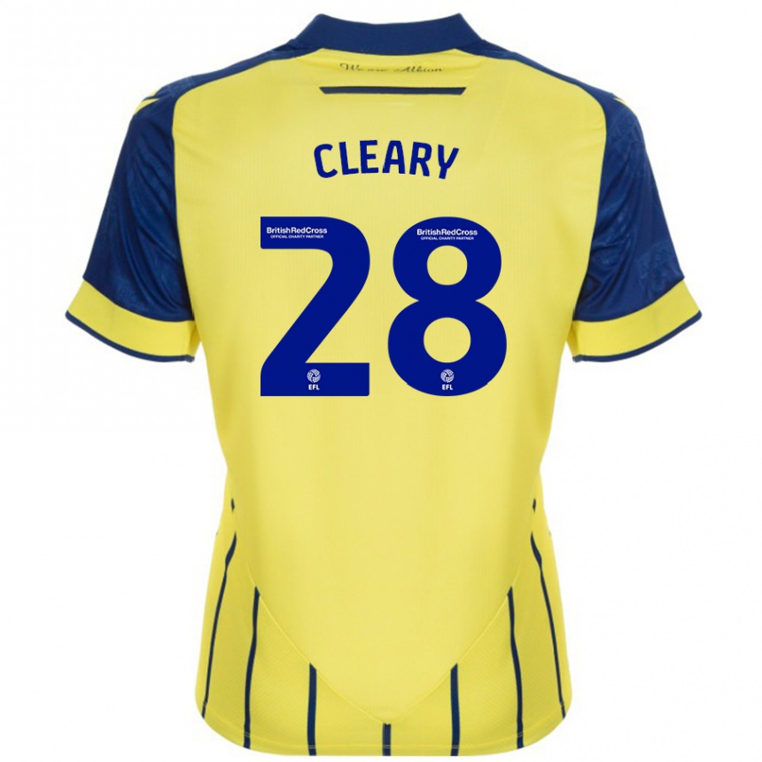 Kids Football Reyes Cleary #28 Yellow Blue Away Jersey 2024/25 T-Shirt Uk