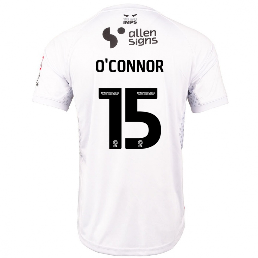 Kids Football Paudie O'connor #15 Red White Away Jersey 2024/25 T-Shirt Uk