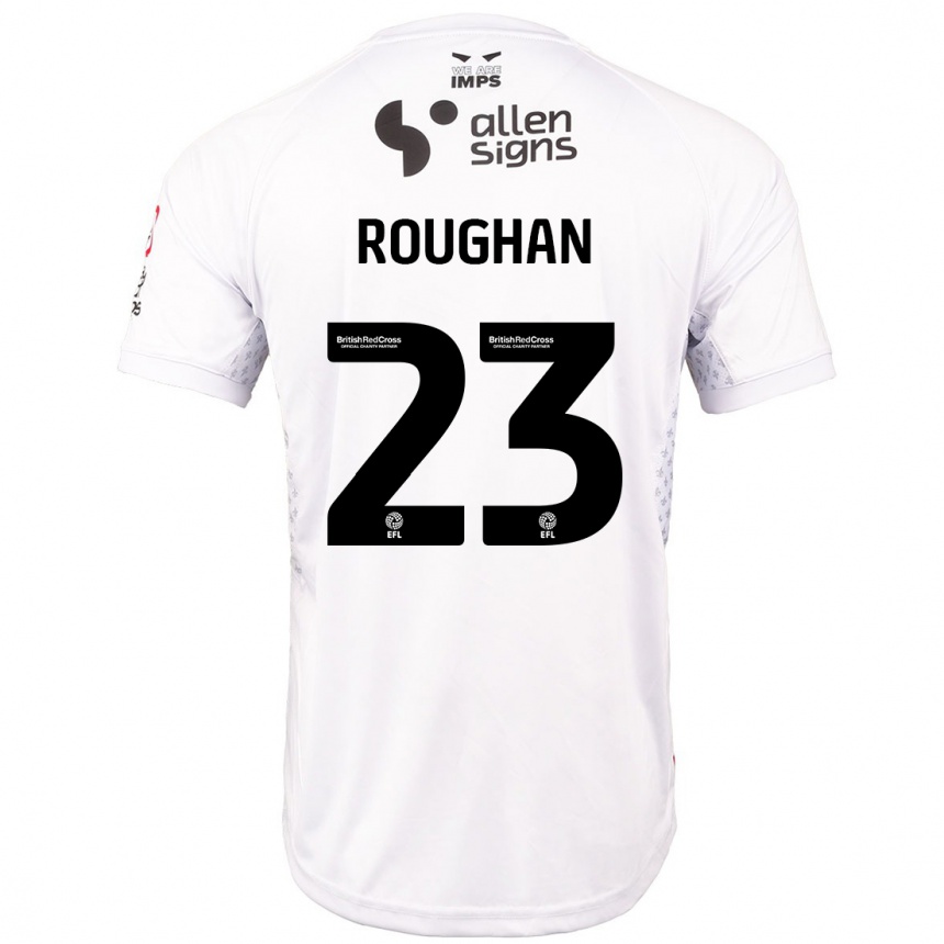 Kids Football Sean Roughan #23 Red White Away Jersey 2024/25 T-Shirt Uk