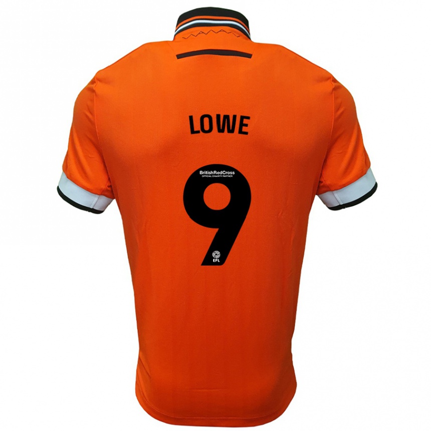 Kids Football Jamal Lowe #9 Orange White Away Jersey 2024/25 T-Shirt Uk