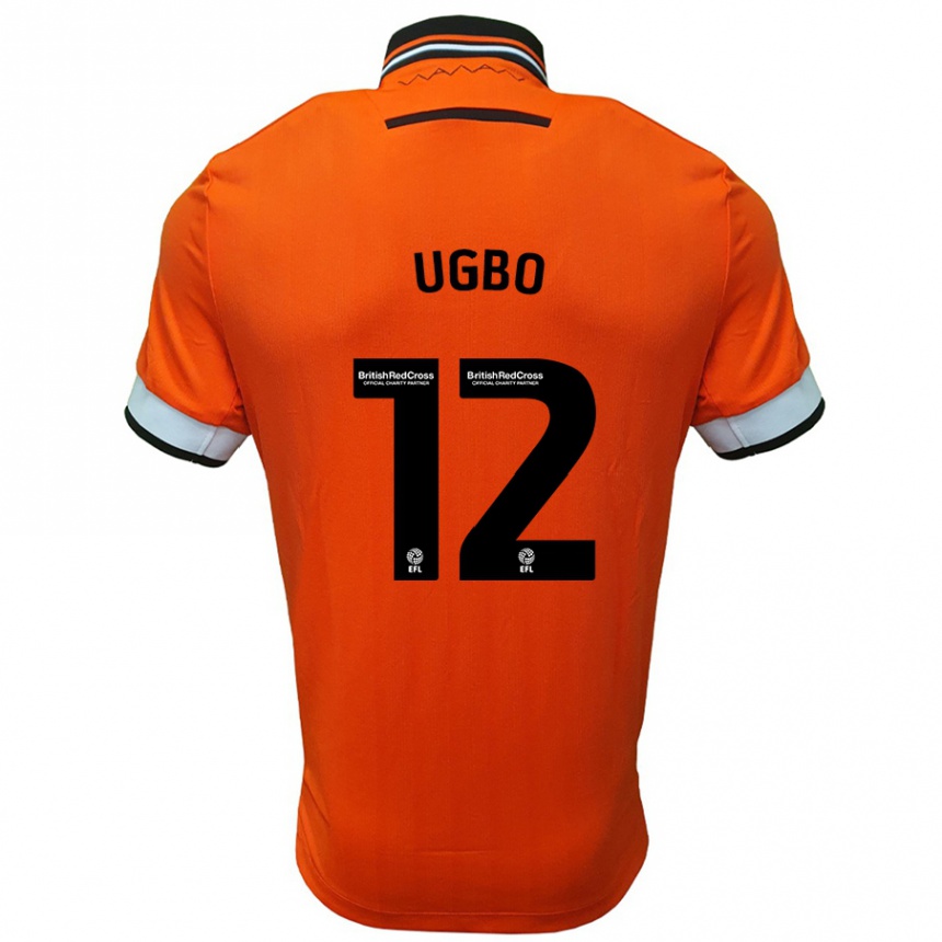 Kids Football Iké Ugbo #12 Orange White Away Jersey 2024/25 T-Shirt Uk