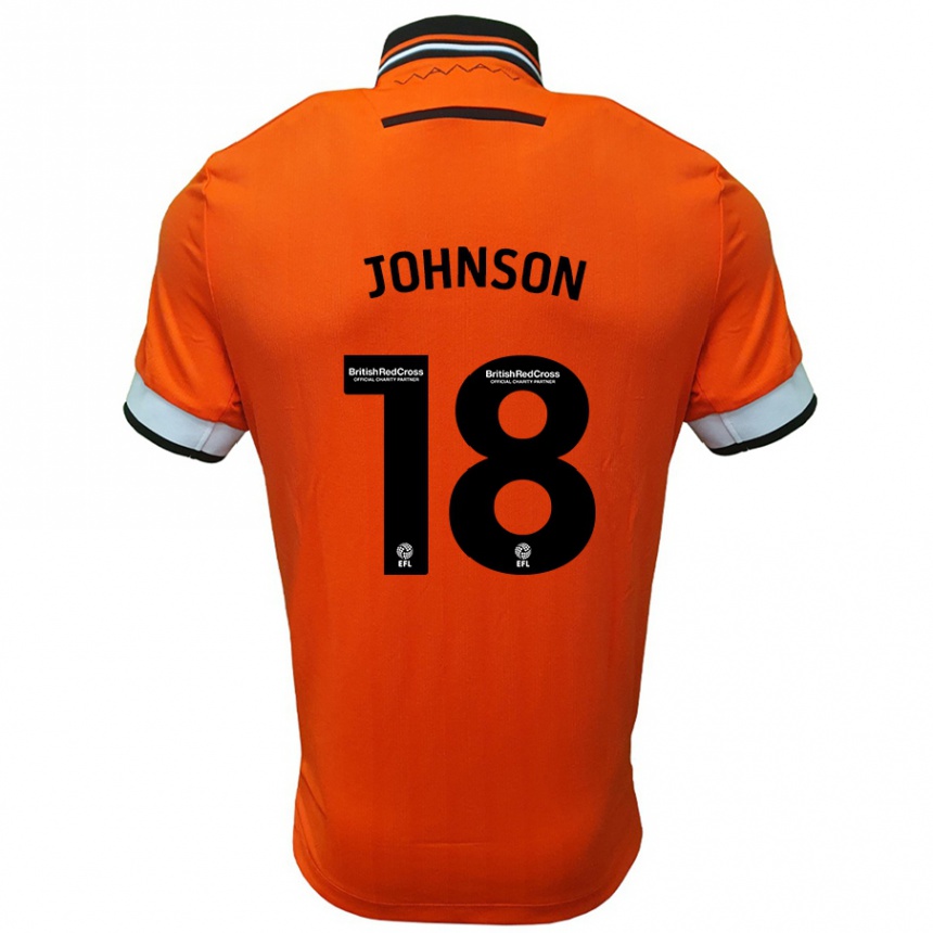 Kids Football Marvin Johnson #18 Orange White Away Jersey 2024/25 T-Shirt Uk