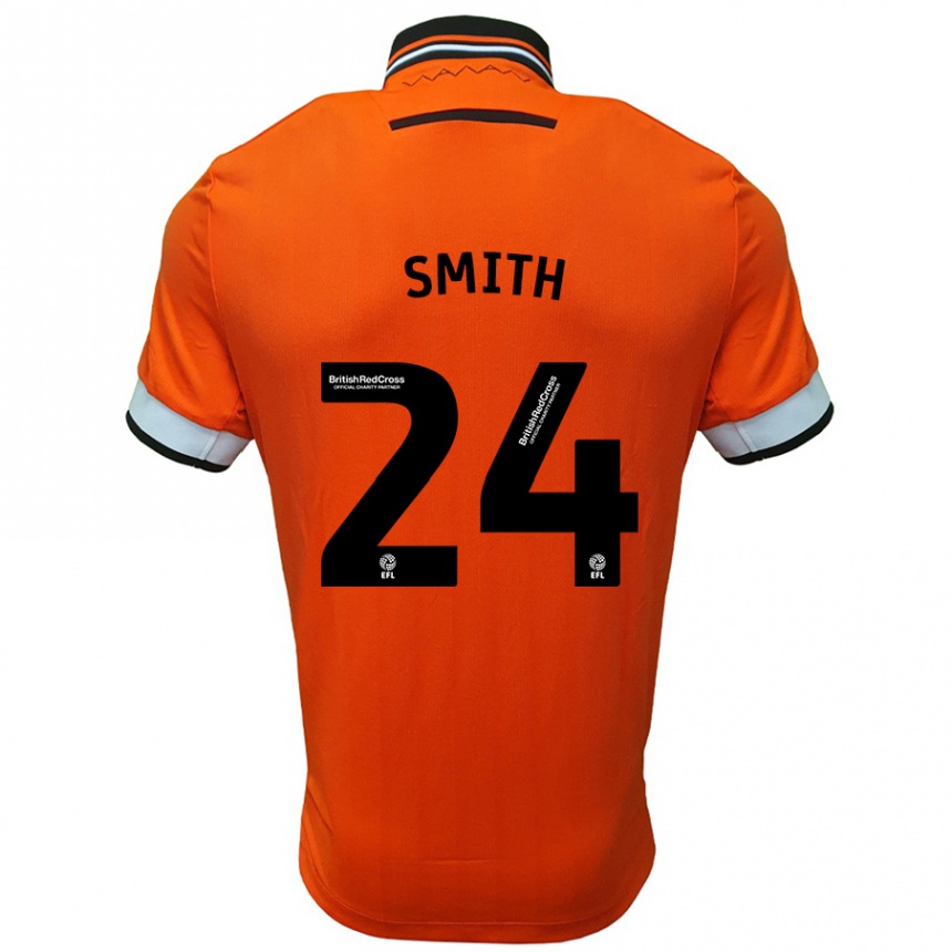 Kids Football Michael Smith #24 Orange White Away Jersey 2024/25 T-Shirt Uk