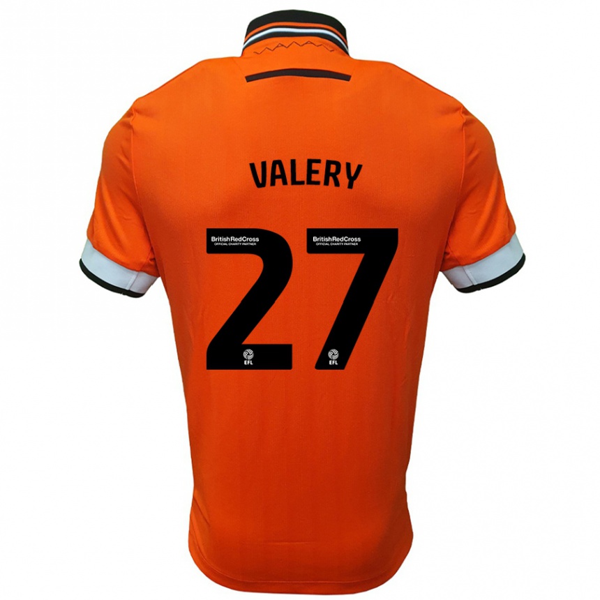 Kids Football Yan Valery #27 Orange White Away Jersey 2024/25 T-Shirt Uk